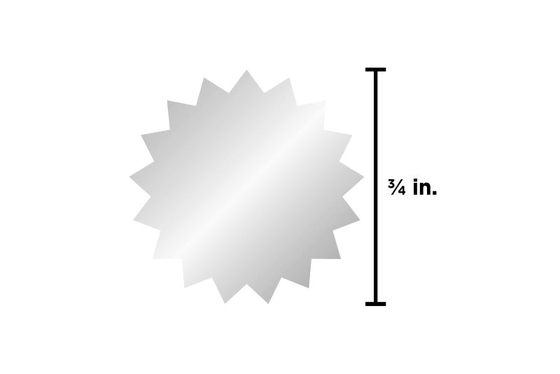 JAM PAPER Circle Label Wafer Seals with Serrated Edges - 3/4 Inch Diameter - Silver - 100 Round Labels/Pack - Image 4
